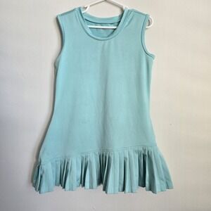 Little Miss Tennis Girls Aqua Blue Sleeveless‎ Dress Size XS